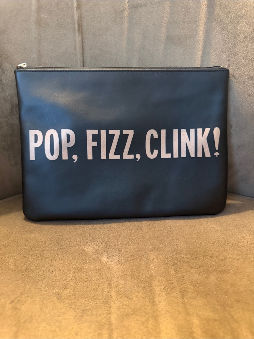 Pop, Fizz, Clink! Kate Spade Black Zippered Pouch